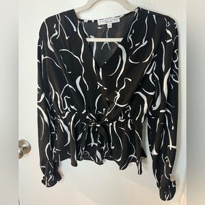 Sweet Rain Black and White Women's Blouse